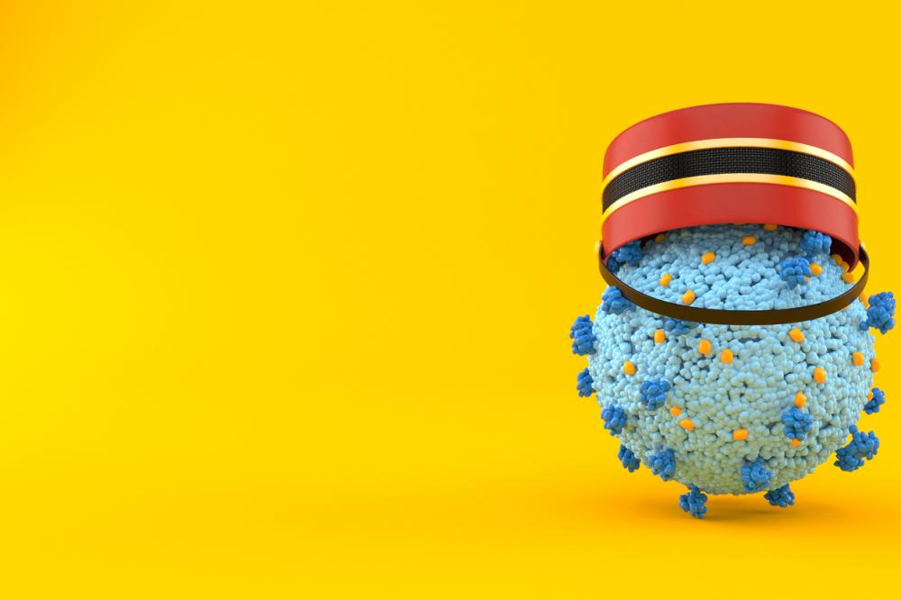 bacteria wearing bellhop hat against solid yellow background