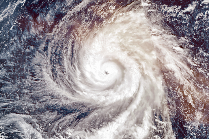 hurricane seen from above