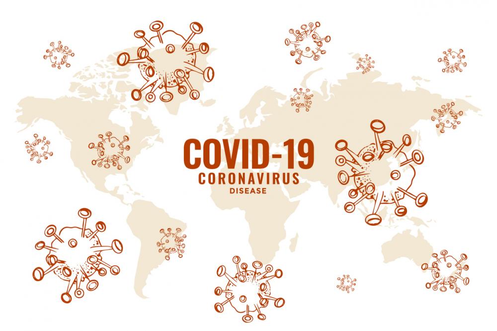 covid19 coronavirus global spread outbreak background design