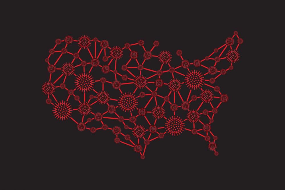 America Virus Propagation Map Community Spreading