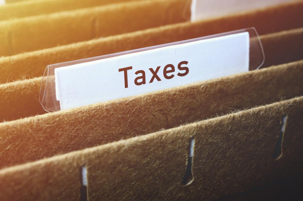 Hanging Files Labelled Taxes