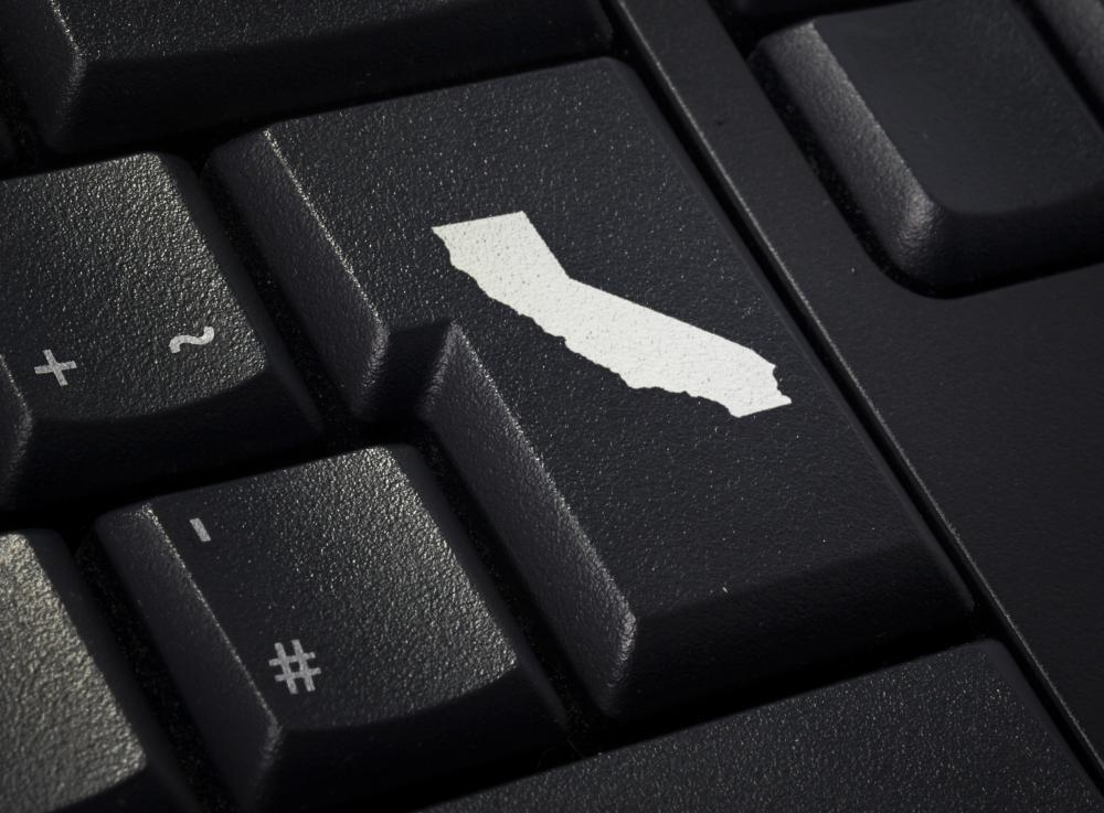 outline of california on keyboard key